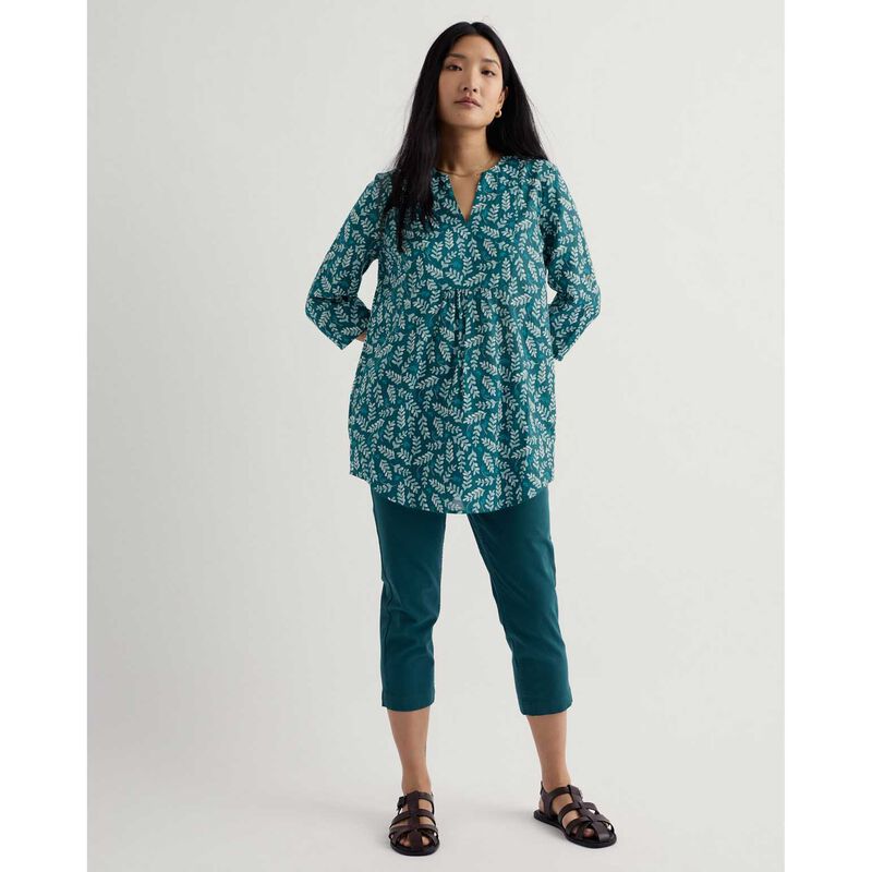 Seasalt Cornwall Op Art Tunic - Indigo Leaf Dark Wreckage image number 2